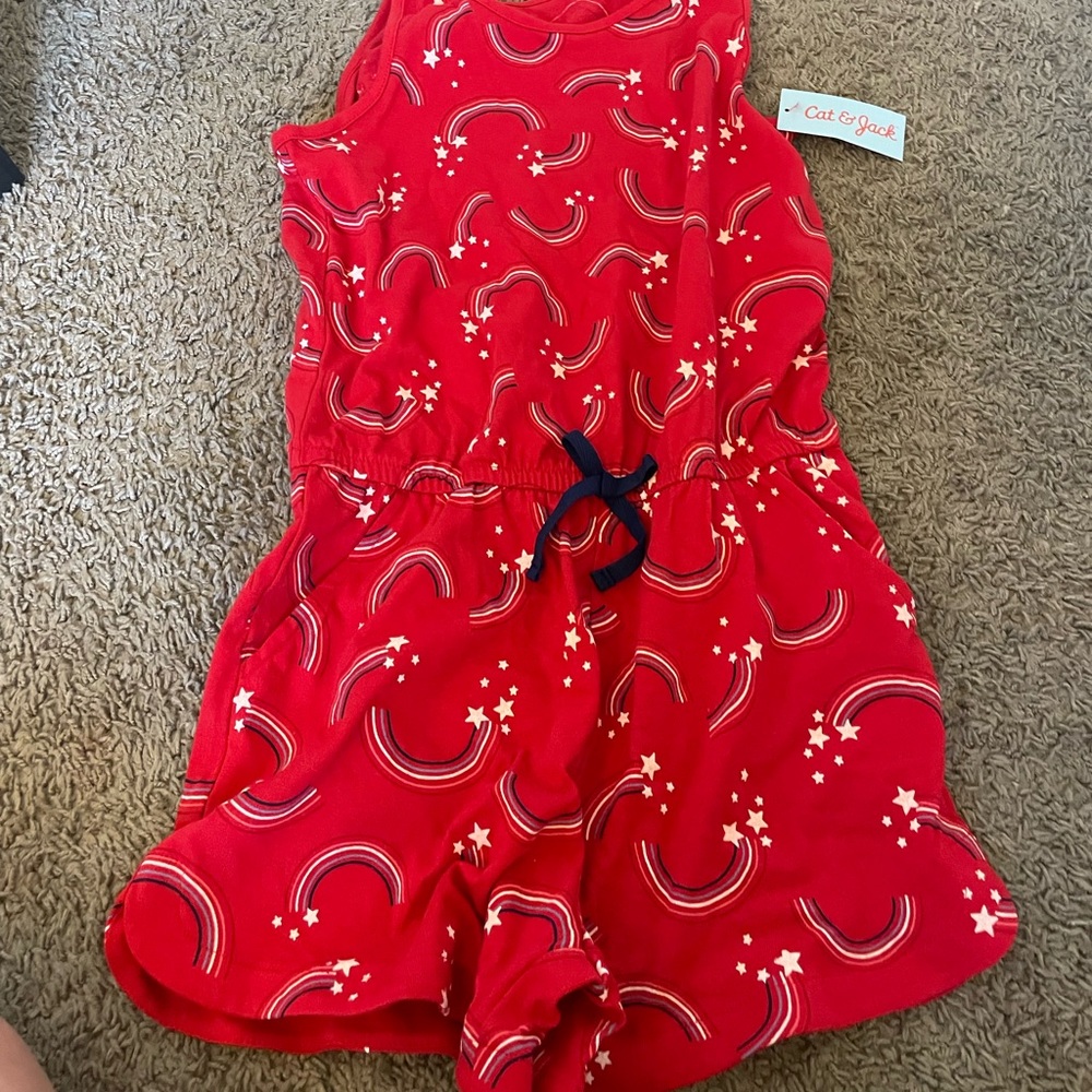 Kids Girls 4th of July romper